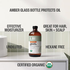 J Mac Botanicals hexane-free glycerin bottle ensures clean formulations.
