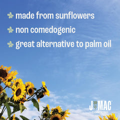 J Mac Botanicals sunflower-based glycerin bottle offers pure plant care.