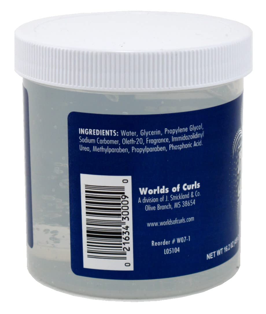 Cap close-up of Worlds Of Curls activator gel bottle for smooth application