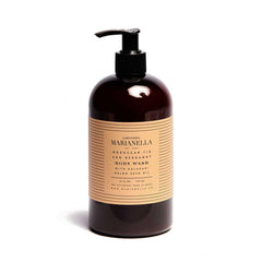 Jaboneria Marianella Moroccan Fig & Bergamot bottle; hydrating oils for daily cleansing.