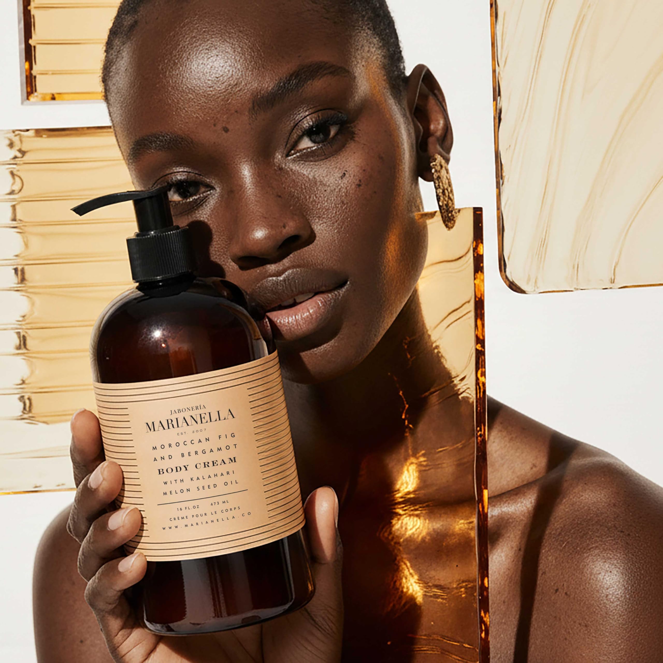 Close-up of the creamy Violet & Bergamot Body Cream texture.