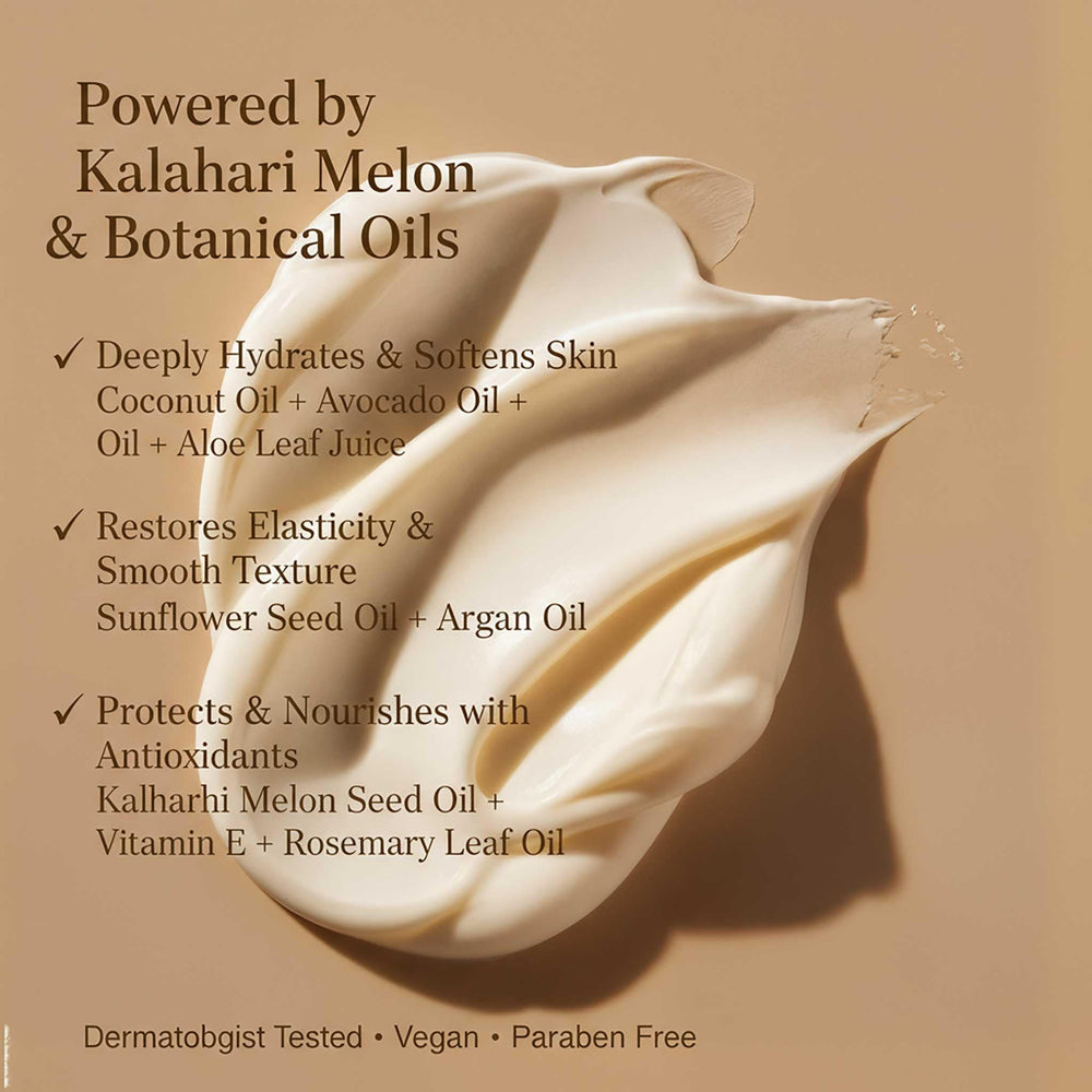 Texture close-up of Jaboneria Marianella Violet & Bergamot Body Cream emphasizes quick absorption.