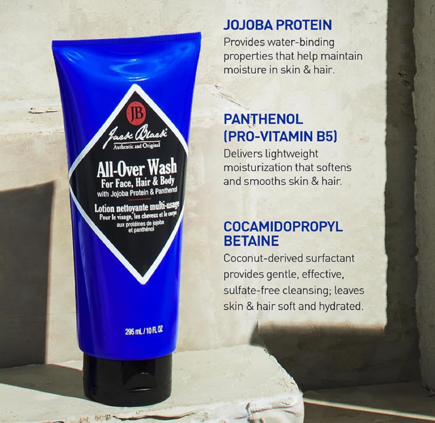 Hair-shampoo usage shot highlighting gentle, sulfate-free cleansing