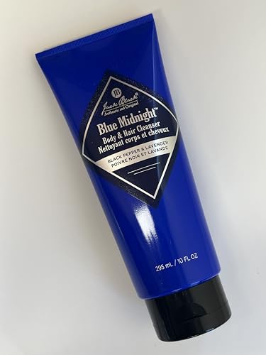 Jack Black Blue Midnight lather-foam reveals rich aromatic wash for skin and hair