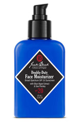Jack Black Double-Duty Face Moisturizer SPF 20 bottle provides daily hydration and broad-spectrum protection.