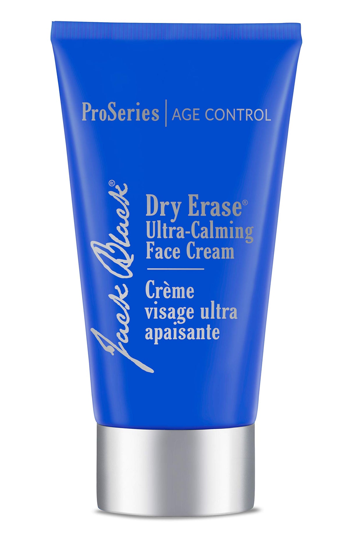 Jack Black Dry Erase Ultra-Calming Face Cream bottle shows calming hydration after sun exposure.