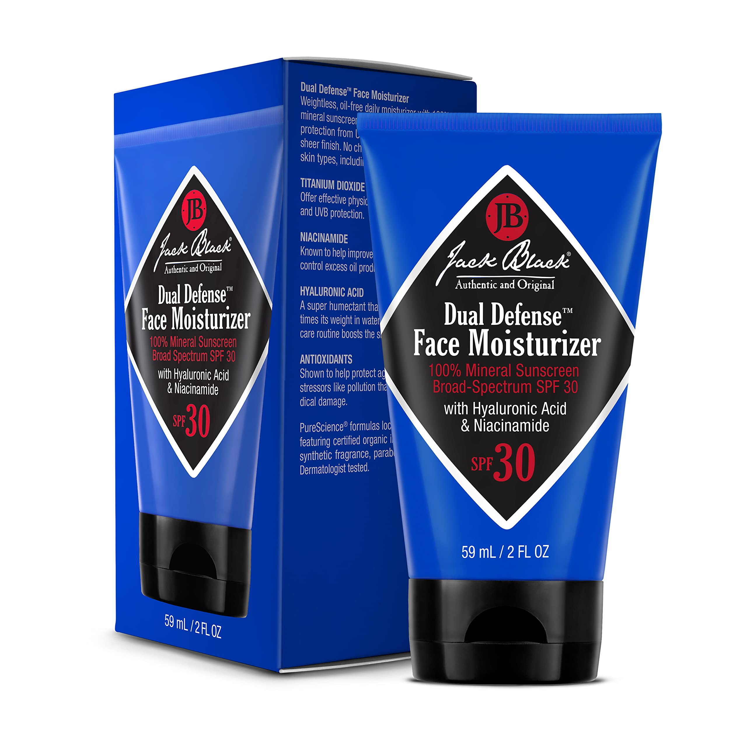 Jack Black Dual Defense applied on the hand for lightweight hydration feel.
