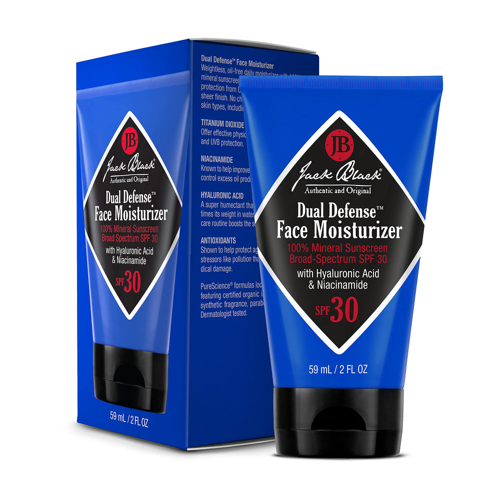 Jack Black Dual Defense applied on the hand for lightweight hydration feel.