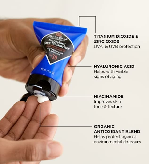 Transparent finish demonstrates oil-free, non-greasy skin feel.
