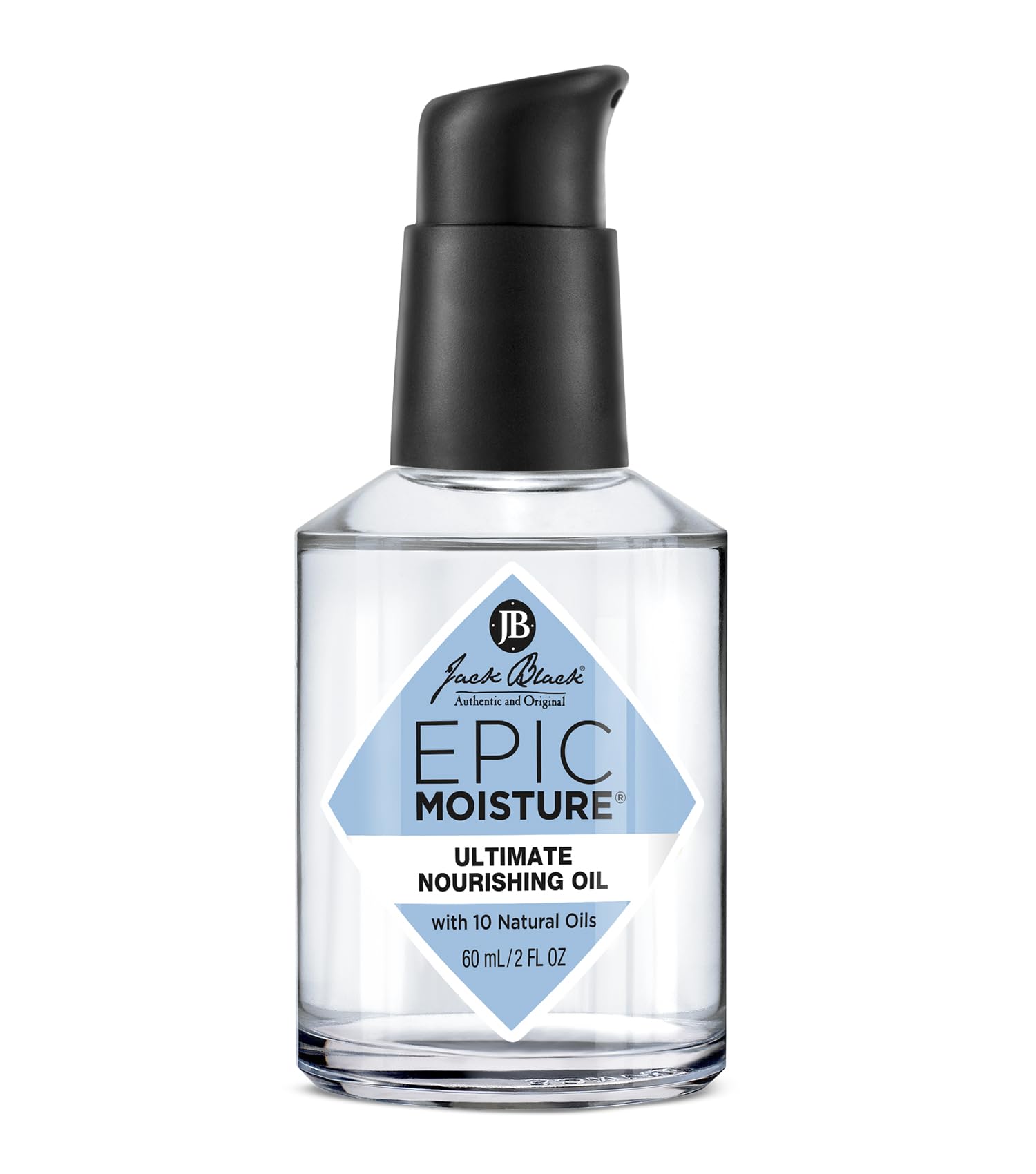 Jack Black Epic Moisture Ultimate Nourishing Oil bottle shown for skin and hair nourishment.