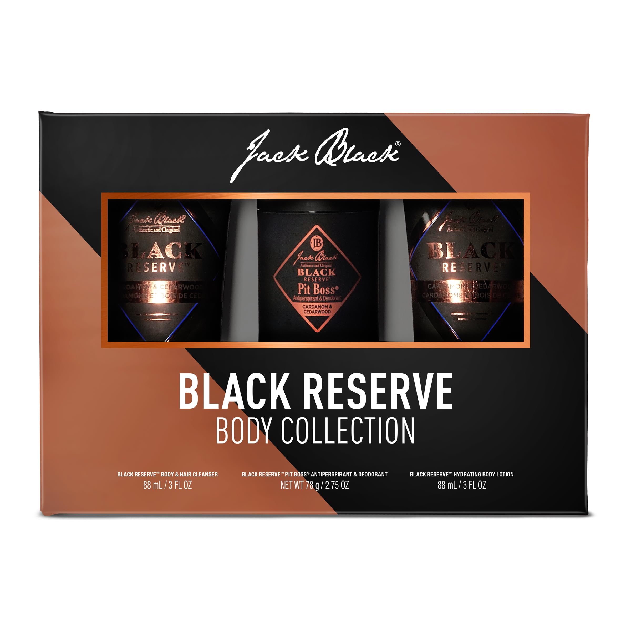 Jack Black Black Reserve packaging closeup emphasizes premium quality and design