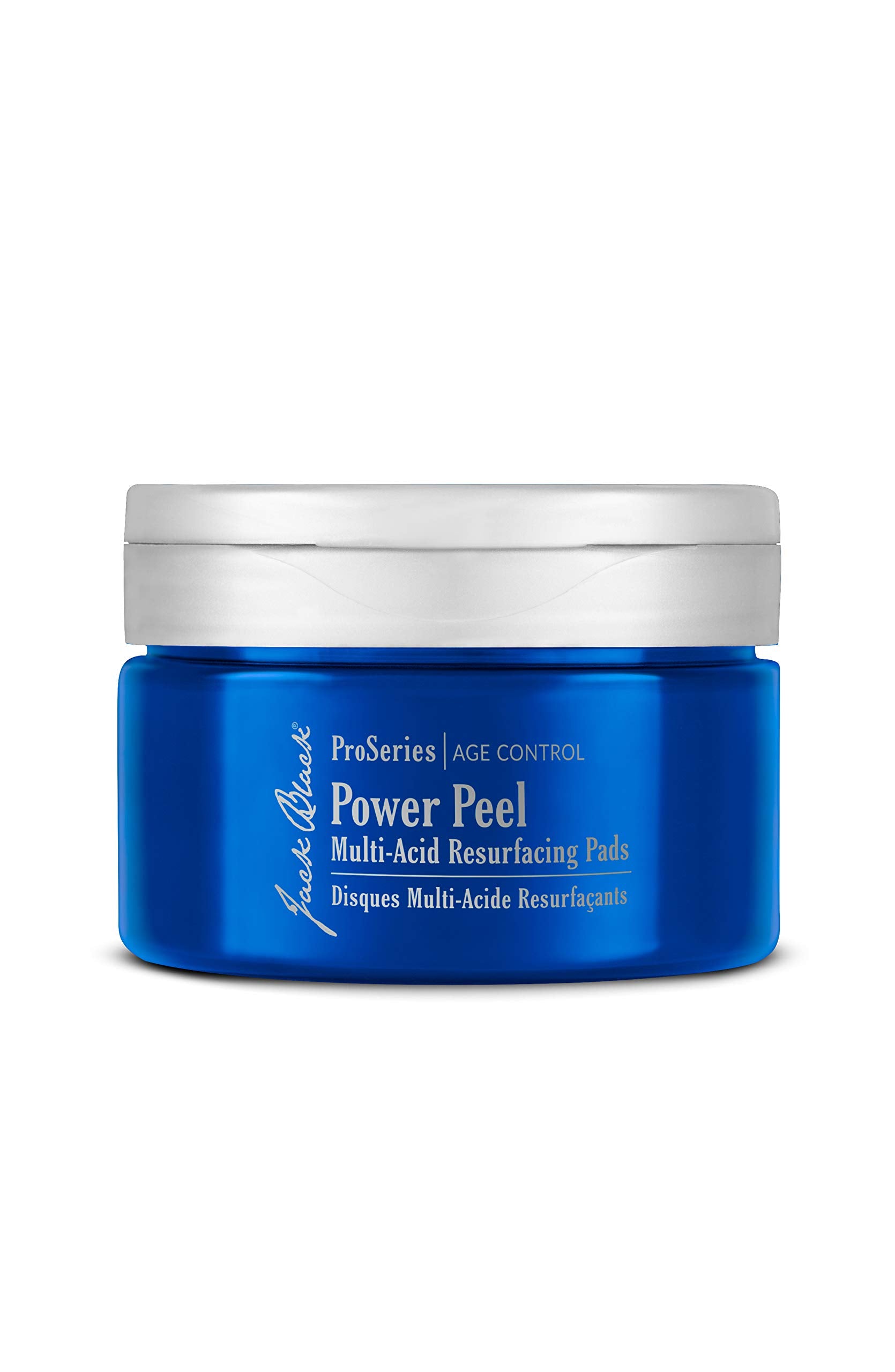 Jack Black Power Peel multi-acid resurfacing pad for pore refinement and brighter skin