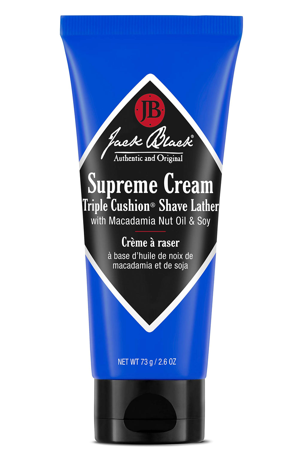 Jack Black Supreme Cream bottle delivers a premium shave lather for a close, smooth result
