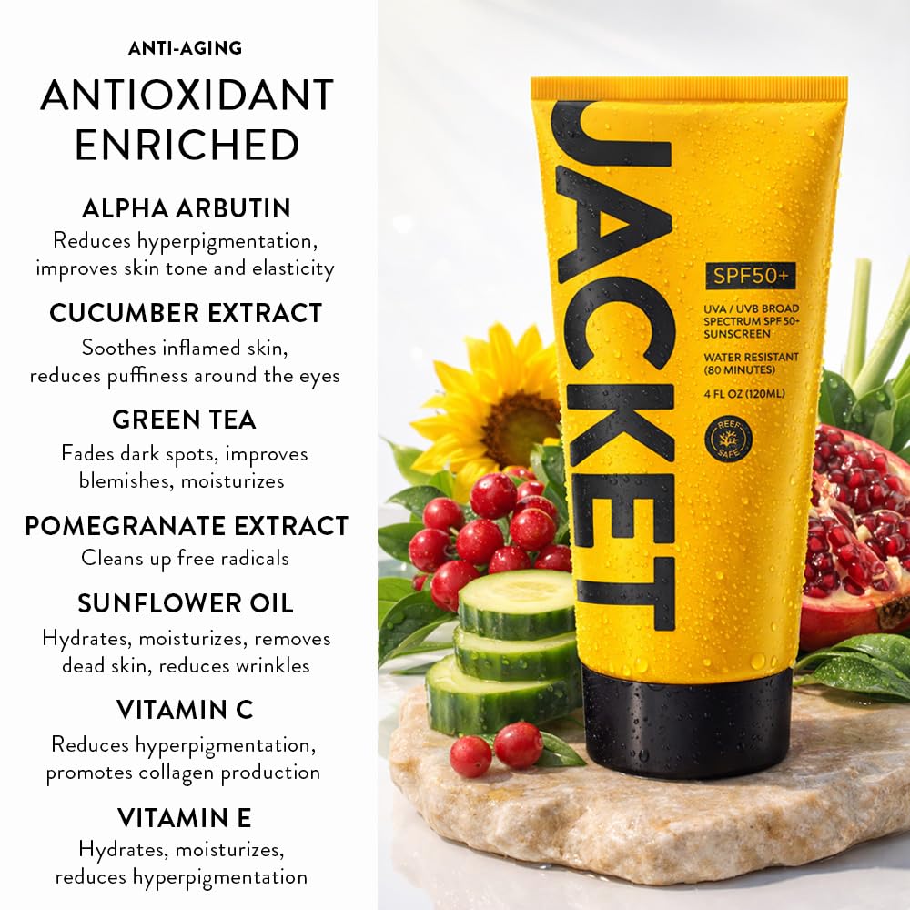 JACKET Sunscreen SPF 50+ on arm showing broad coverage on skin