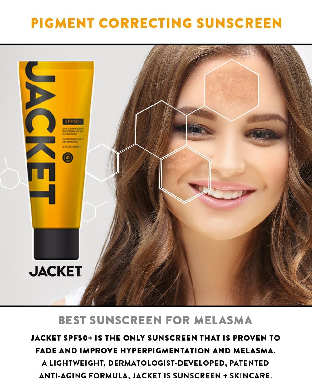 JACKET Sunscreen SPF 50+ suitable for face and body, lightweight finish