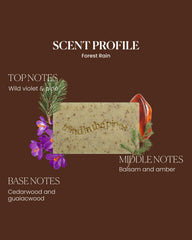 Jackfir Bushwhacker bar soap forest scent with violet and cedarwood.