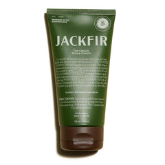 Jackfir Classic Shave Cream tube front, ready for a smooth shave