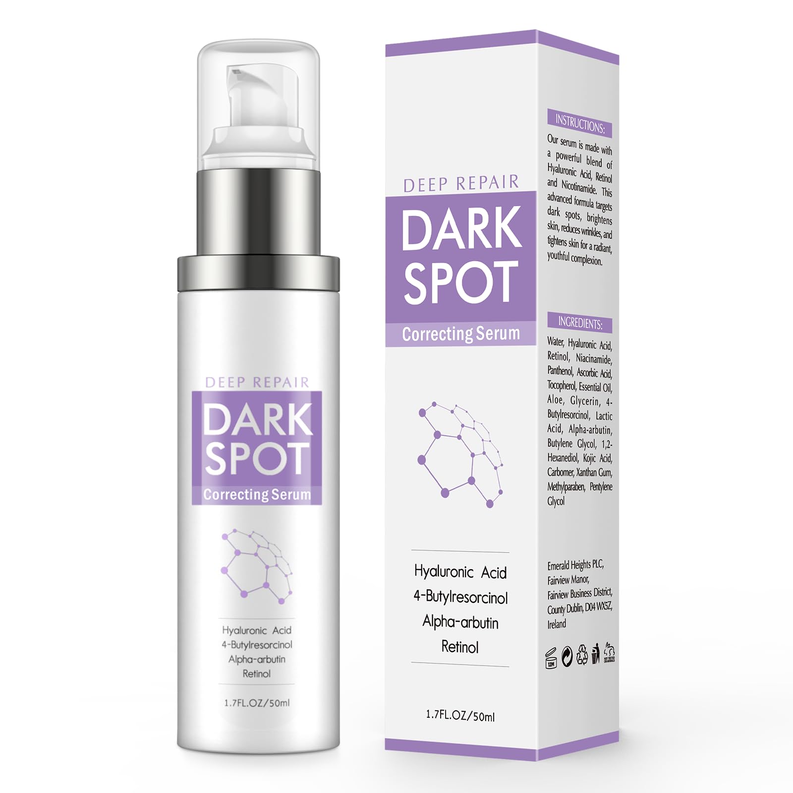 Jacrynth dark spot remover bottle for targeted facial and body use.