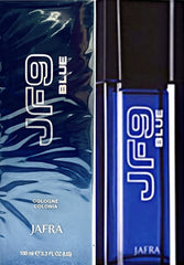 Jafra JF9 Blue Cologne bottle front view for everyday confidence.