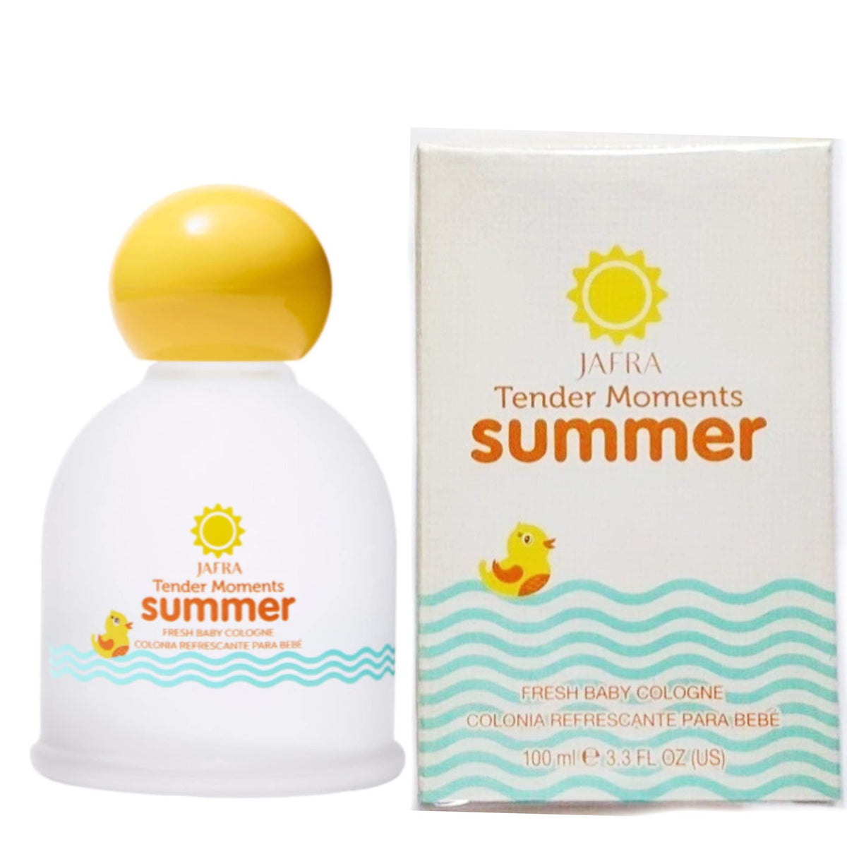 JAFRA Tender Moments bottle close-up, gentle summer scent for babies