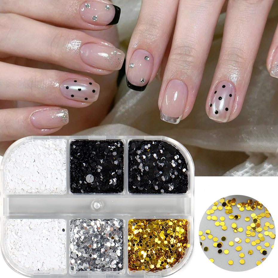Jaliya glitter dots suitable for crafts like scrapbooks and phone cases.