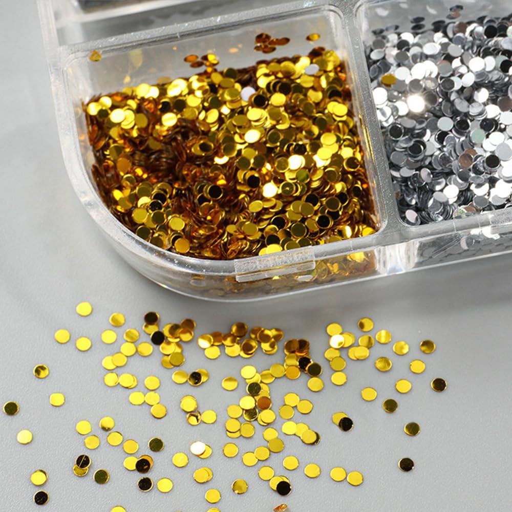 Jaliya tiny dot sequins for precise patterns and accents on nails.