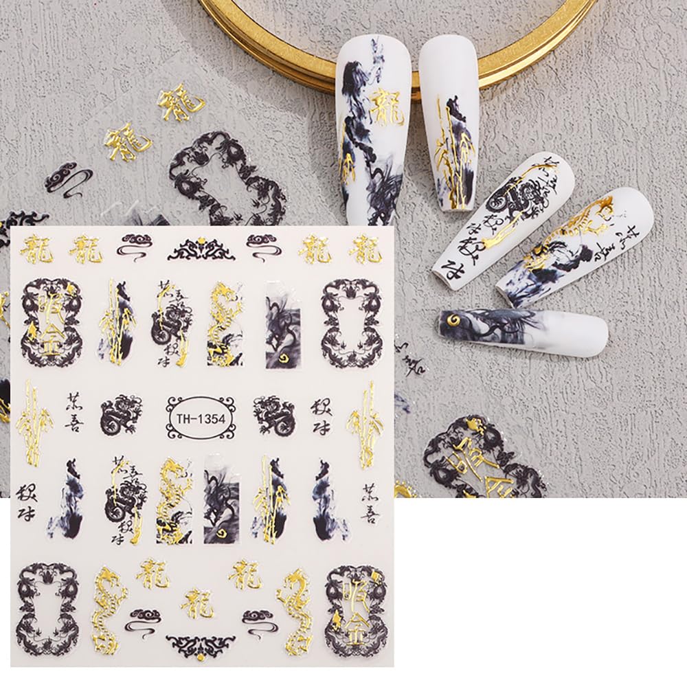 Jaliya gold ingot dragon stickers suited for quick, eye-catching designs