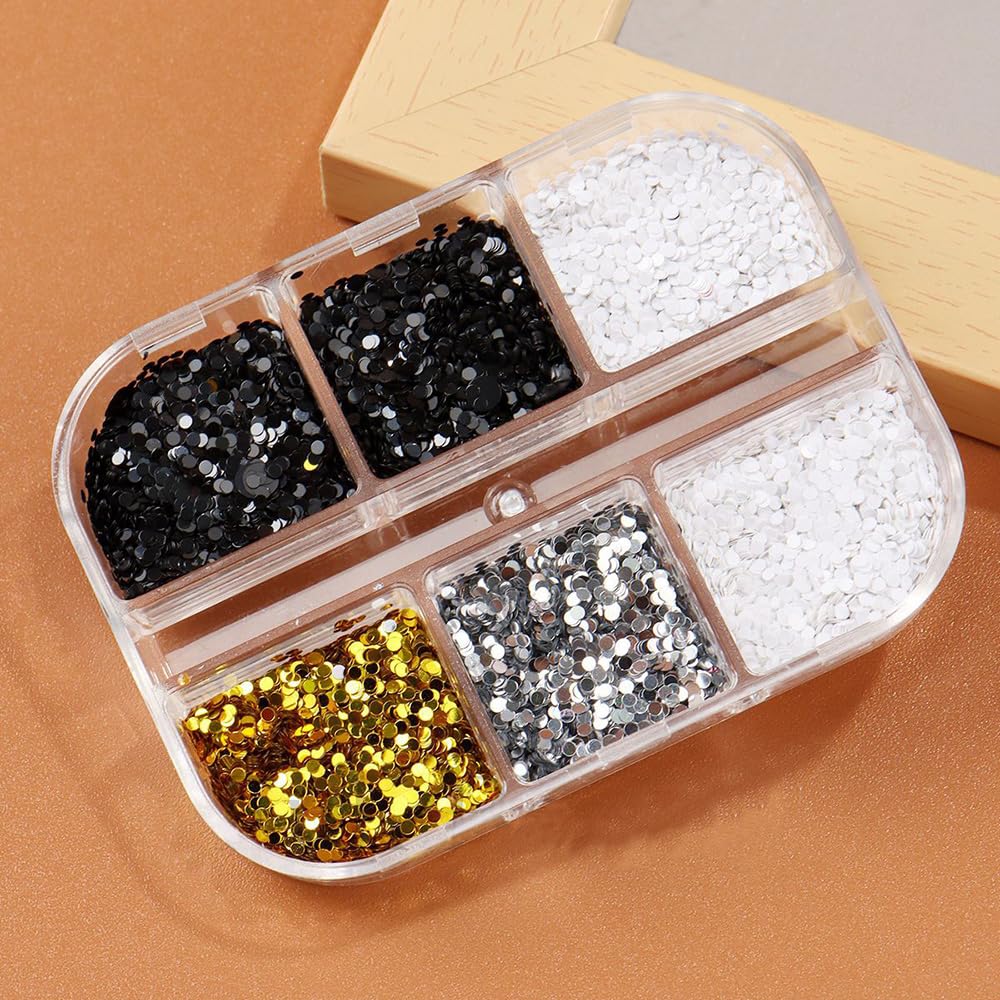 Jaliya mini dot sequins in varied colors for delicate detailing.