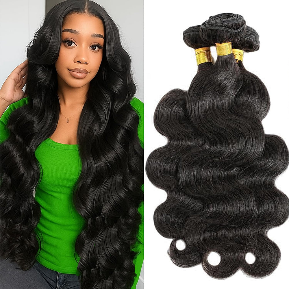 Jaliyah Brazilian virgin body wave bundles in 18 inch for natural fullness