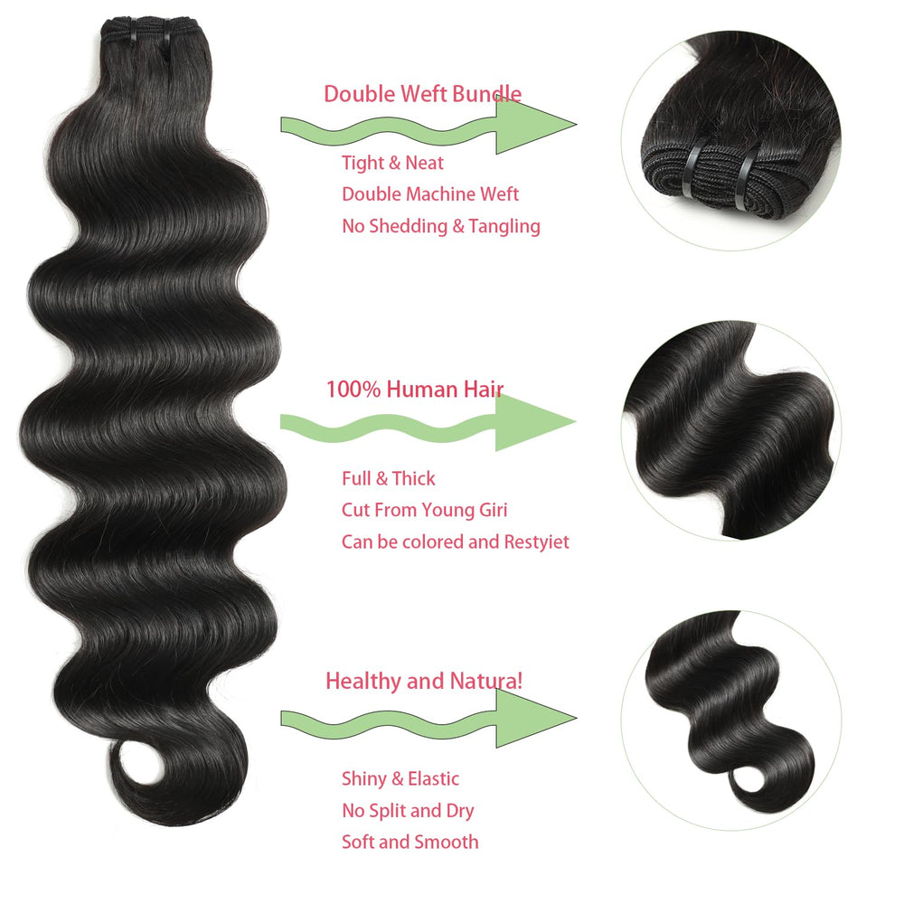 Jaliyah double machine weft closeup for reduced shedding and durability