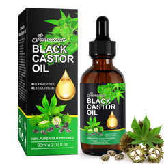 Jamaican Black Castor Oil 2oz bottle nourishes scalp and hair.