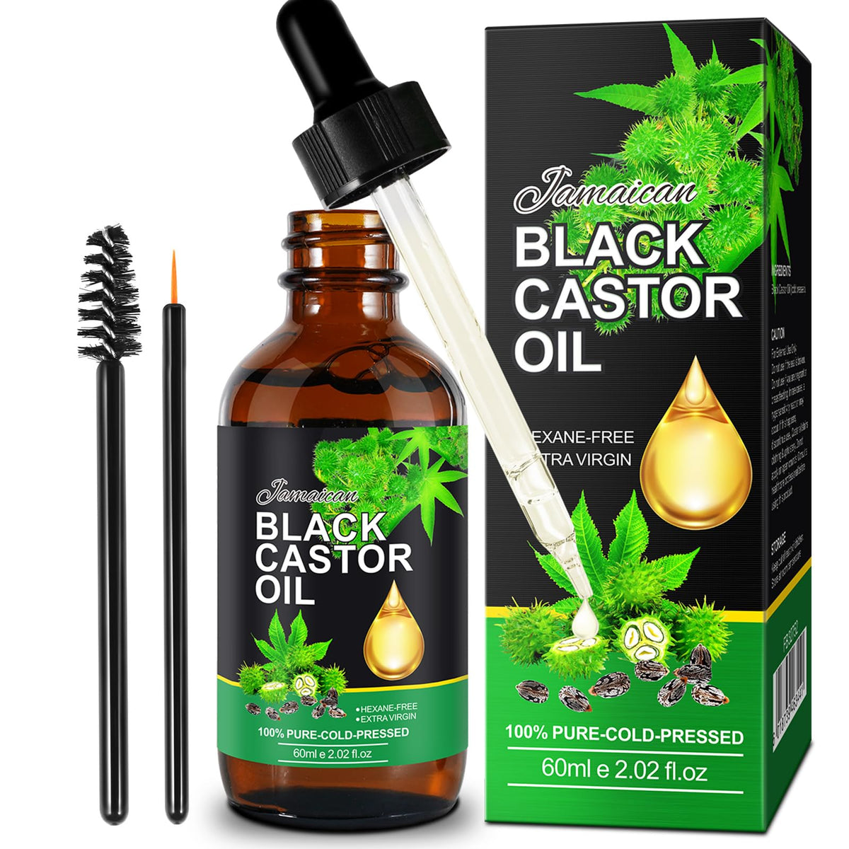 Jamaican Black Castor Oil bottle for hair nourishment and shine