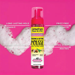 Jamaican Mango & Lime Braids Your Way Mousse adds natural shine and softness