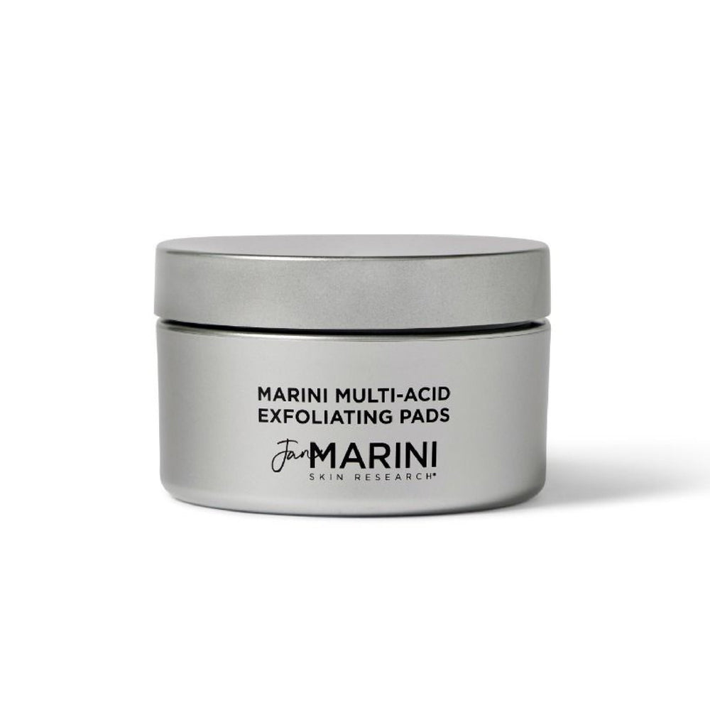 Jan Marini Multi-Acid Exfoliating Pads front tin for at-home exfoliation.