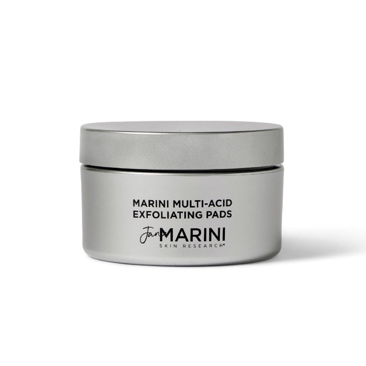 Jan Marini Multi-Acid Exfoliating Pads front tin for at-home exfoliation.