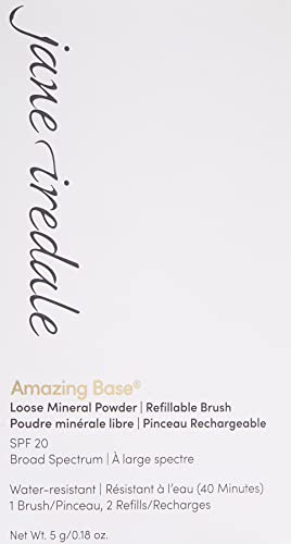 Soft brush head from Jane Iredale delivers smooth, even powder application.