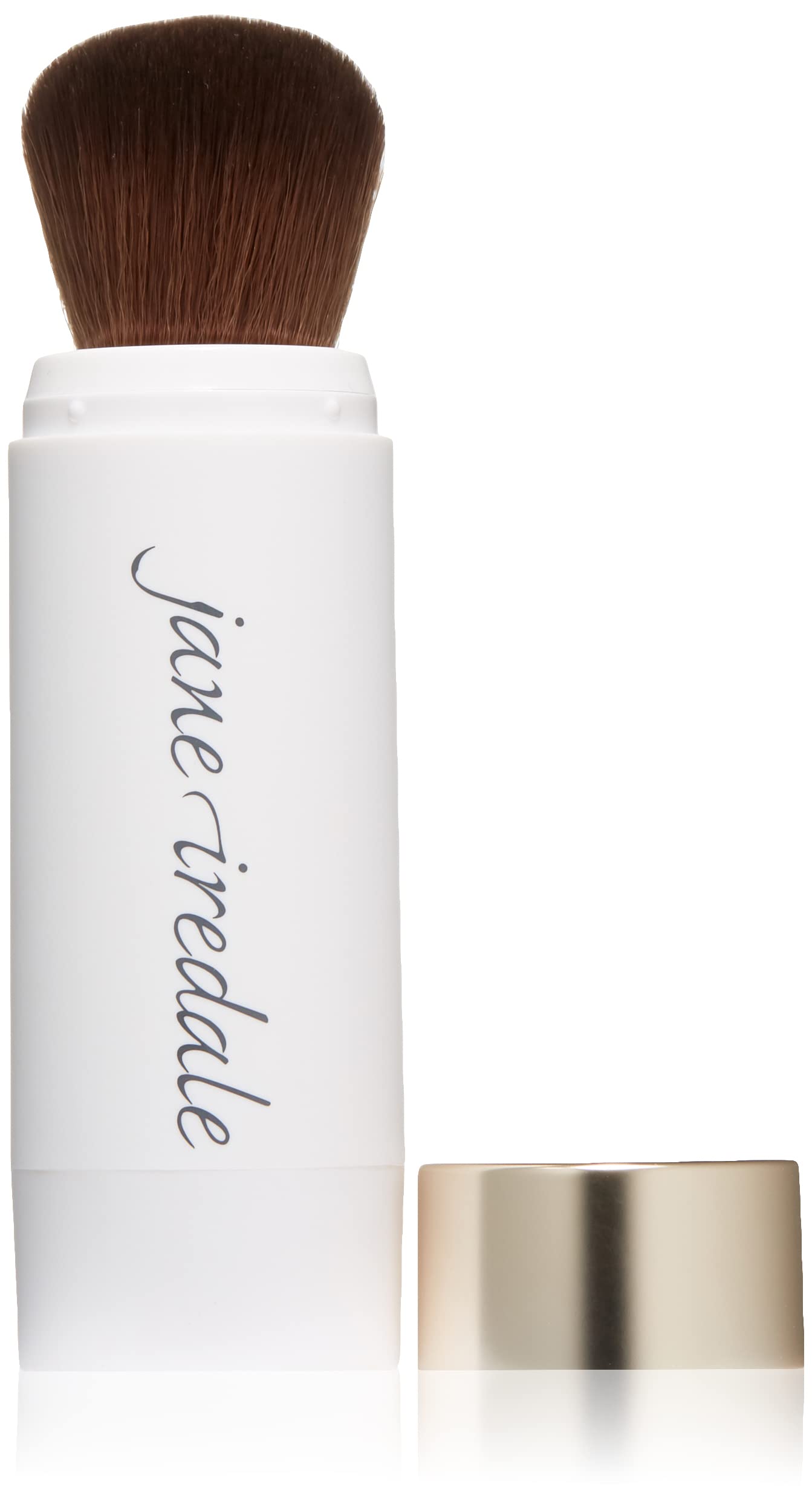 Jane Iredale Amazing Base Refillable Brush in Honey Bronze for luminous, adjustable coverage.