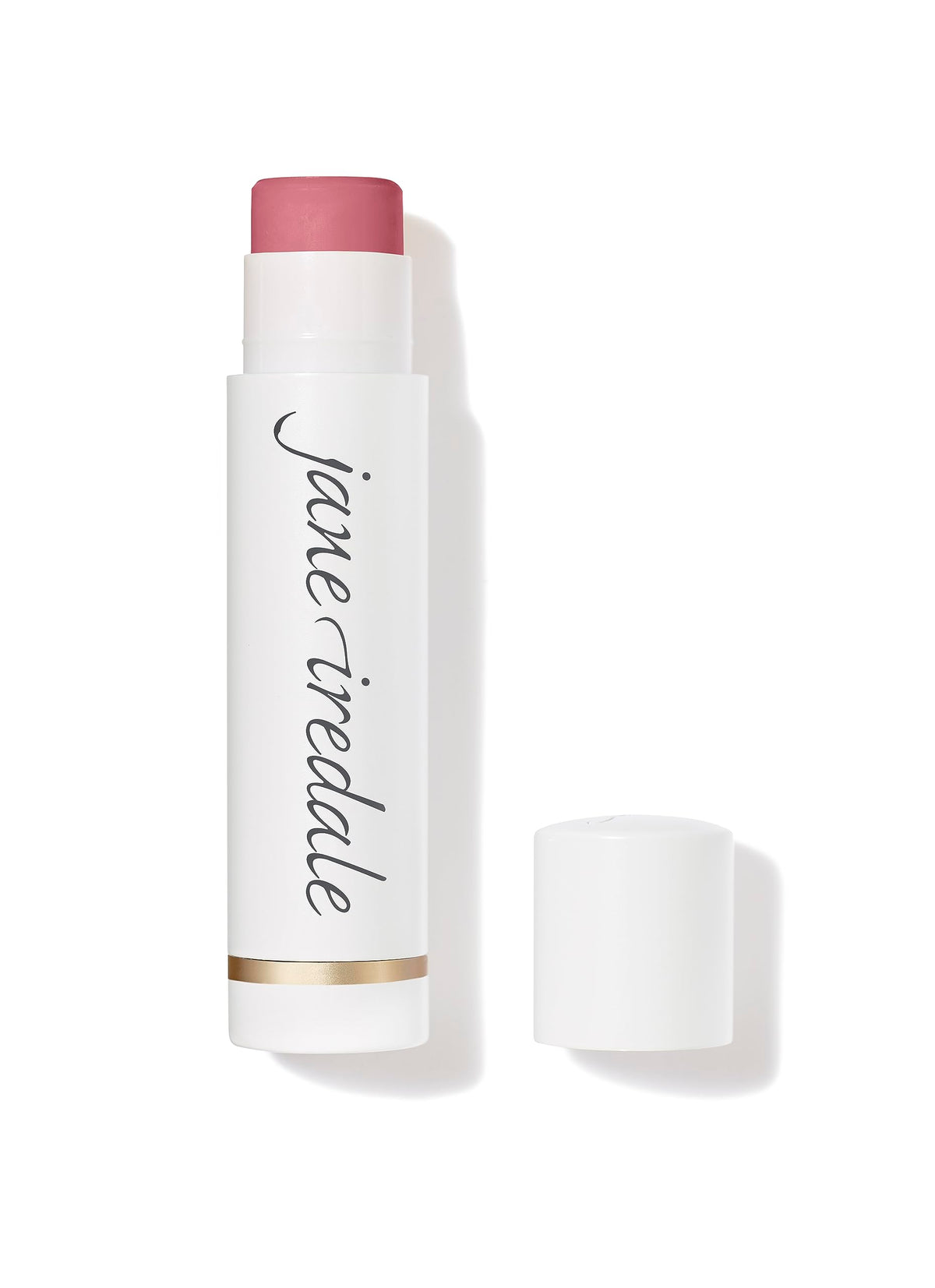 jane iredale Drink Lip Balm Flirt front view, hydrating lip protection with SPF 15