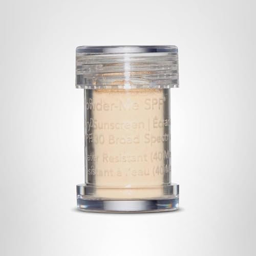 Powder-Me SPF 30 brush used on the scalp for sun protection near the hairline