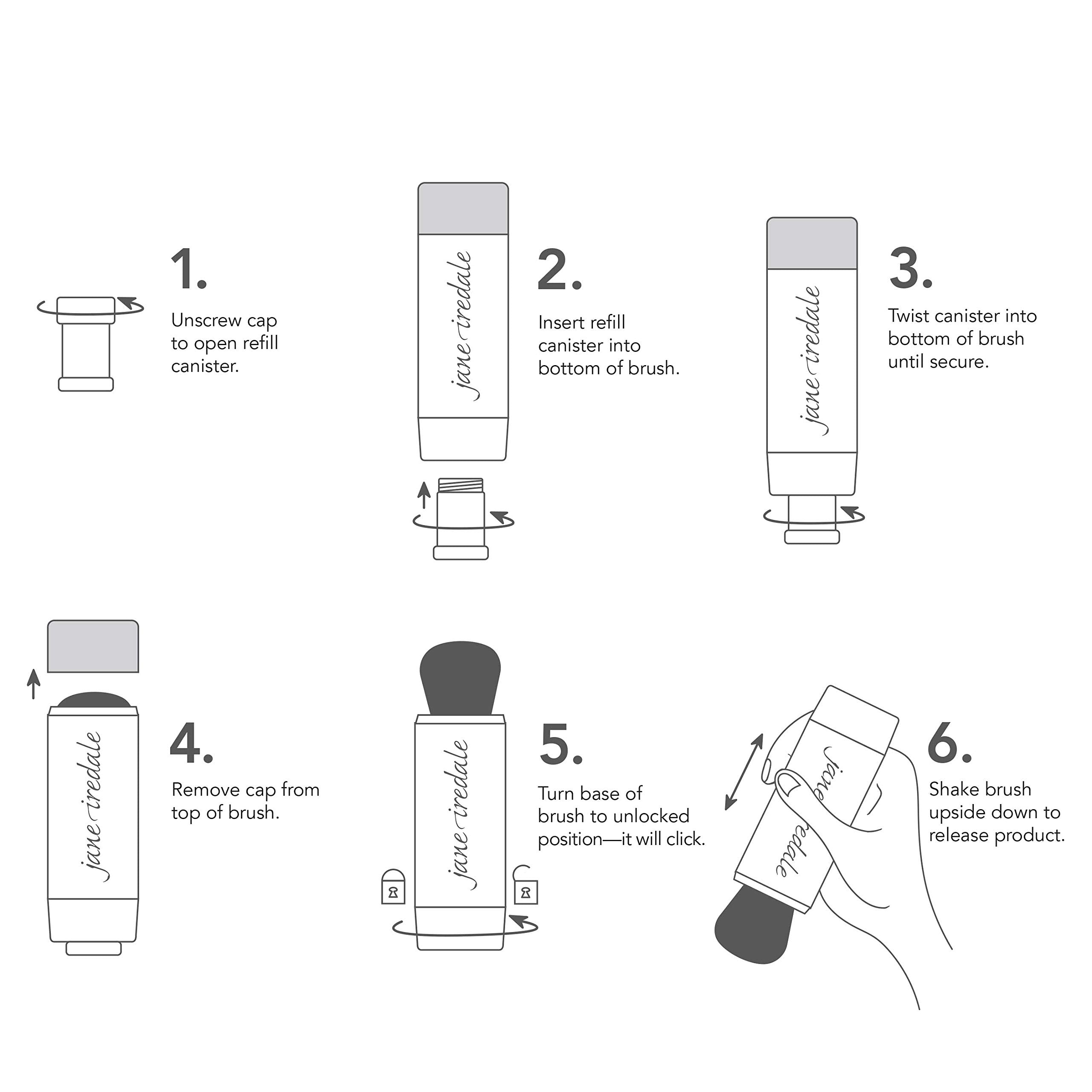 Jane Iredale Powder-Me SPF 30 refillable brush enables quick touch-ups on the go.