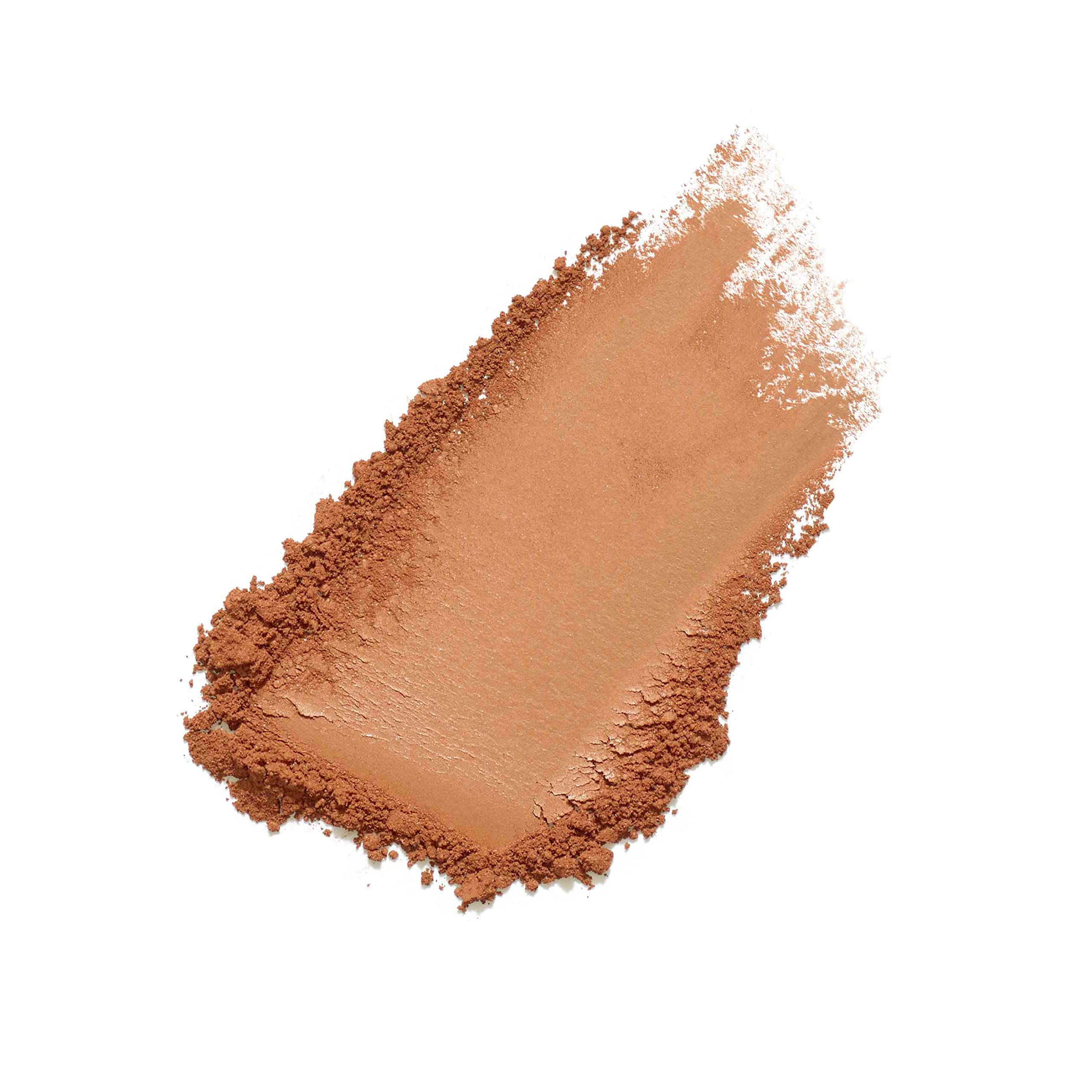 Jane Iredale PureBronze Matte Bronzer application-forehead-cheekbones close-up showing warmth.