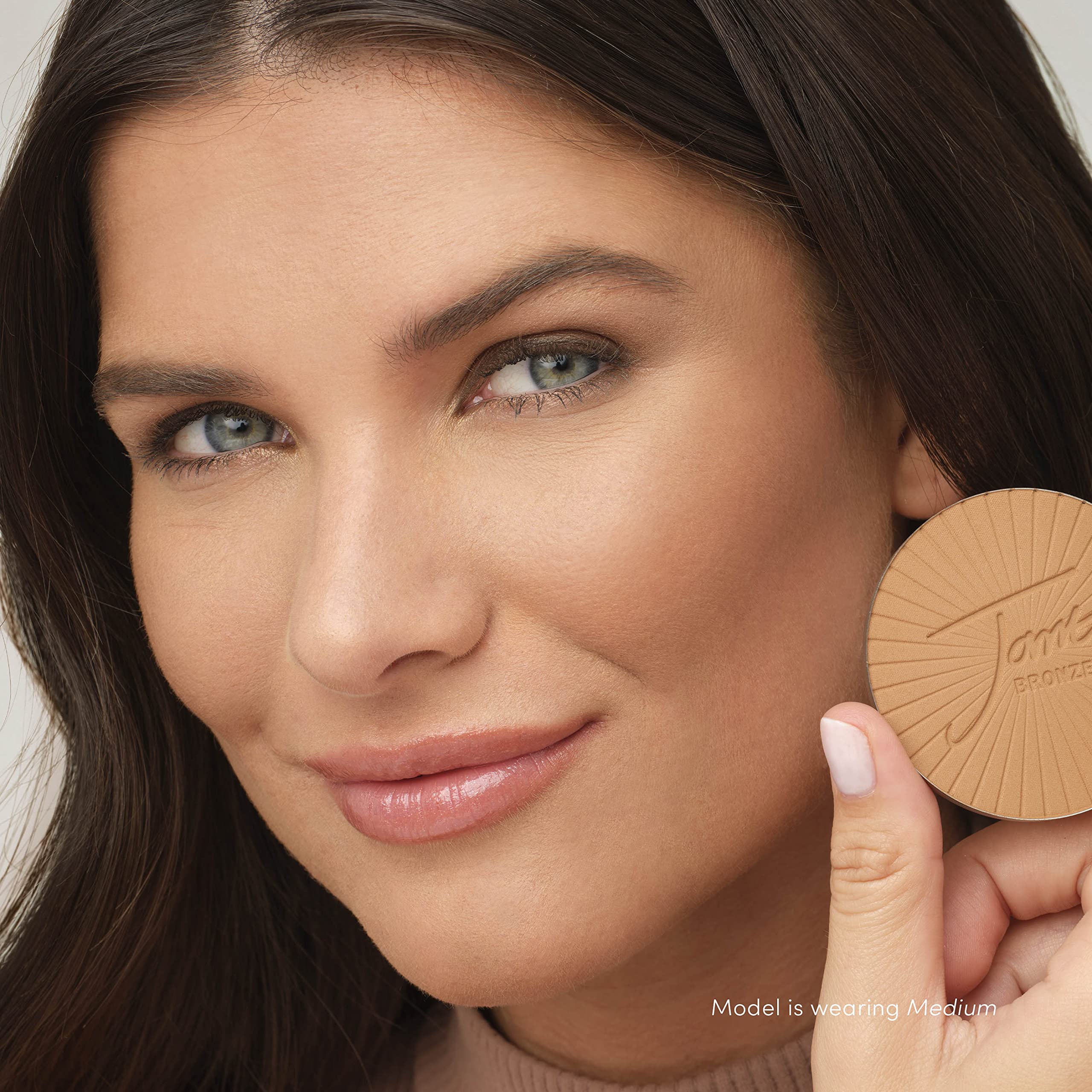 Jane Iredale PureBronze Matte Bronzer compact with refillable packaging for ongoing use.