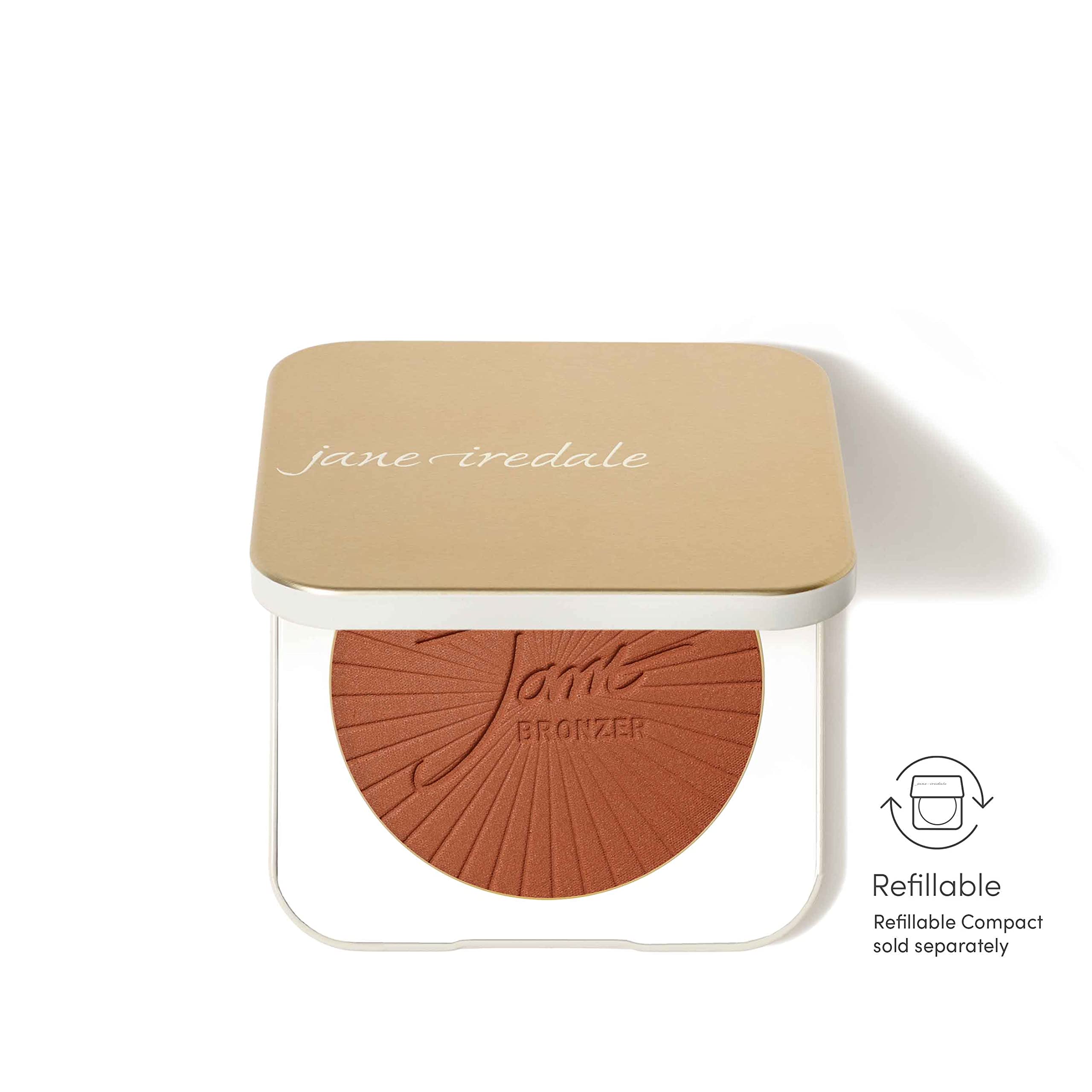 Jane Iredale PureBronze Matte Bronzer powder texture ready for buildable coverage.