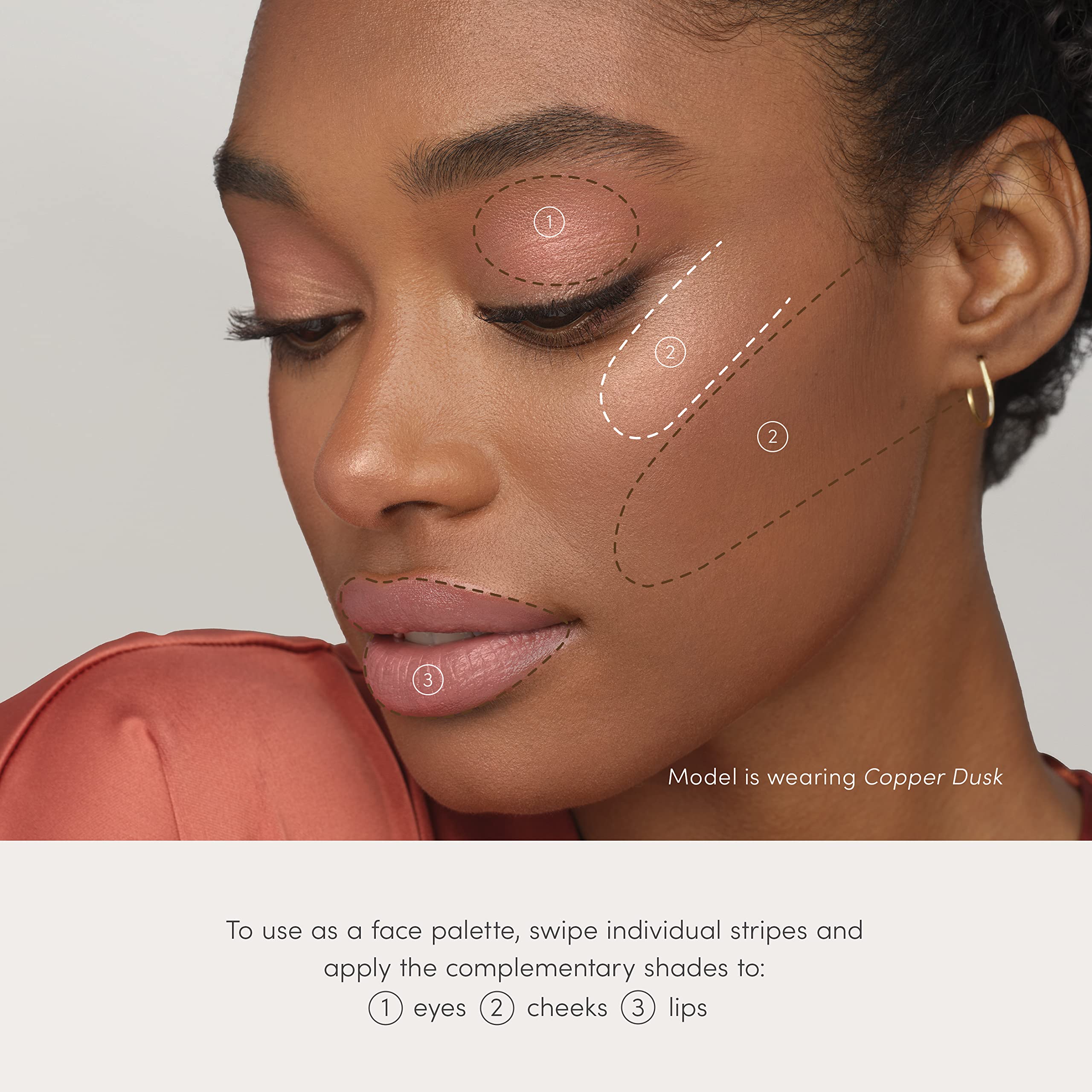 Jane Iredale PureBronze shades blended for a soft, glowy complexion.