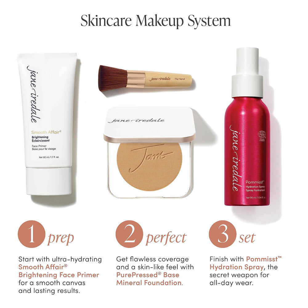 Jane Iredale PurePressed Base water-resistant up to 40 minutes.