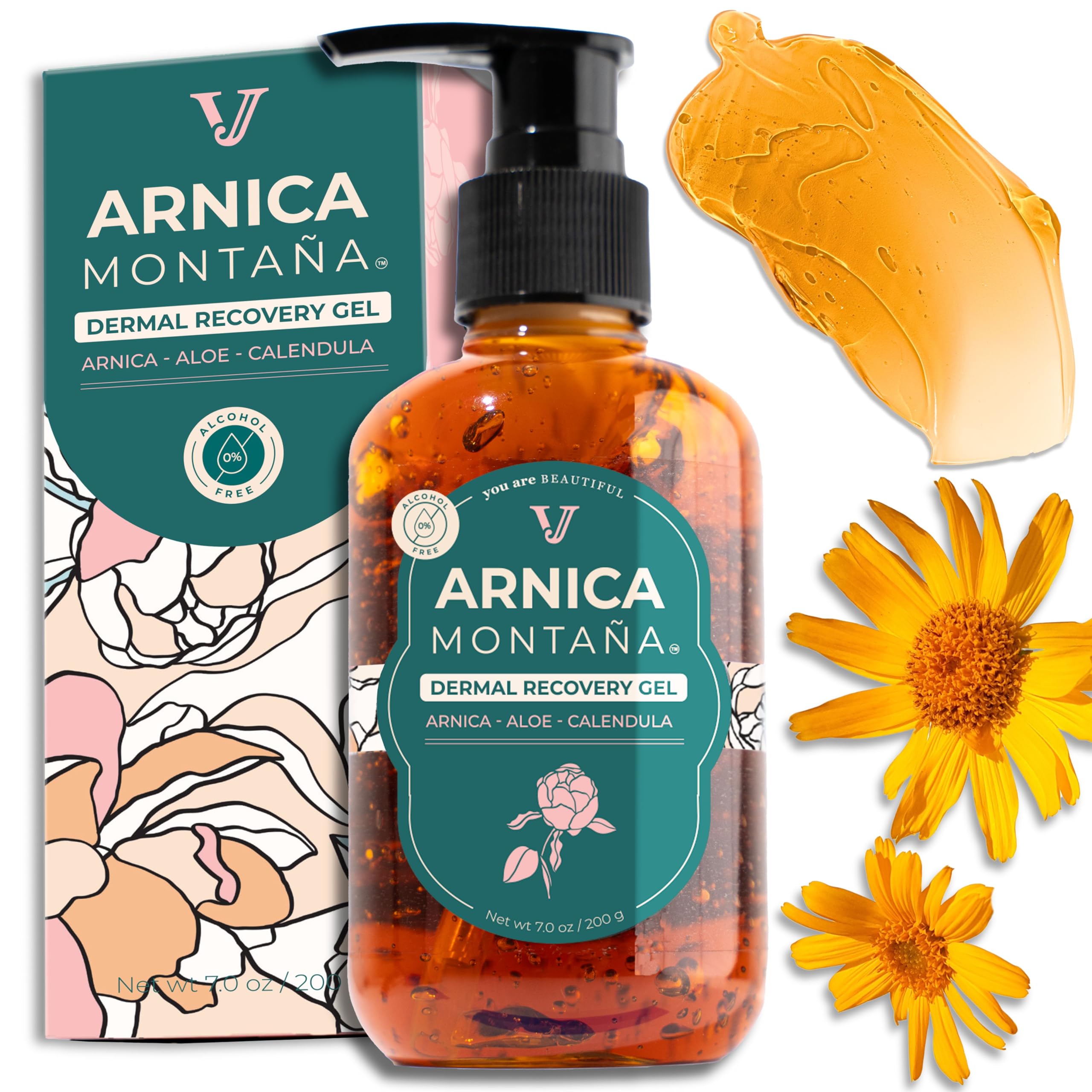 Jane Vine Arnica Gel formula designed for sensitive skin, alcohol-free.