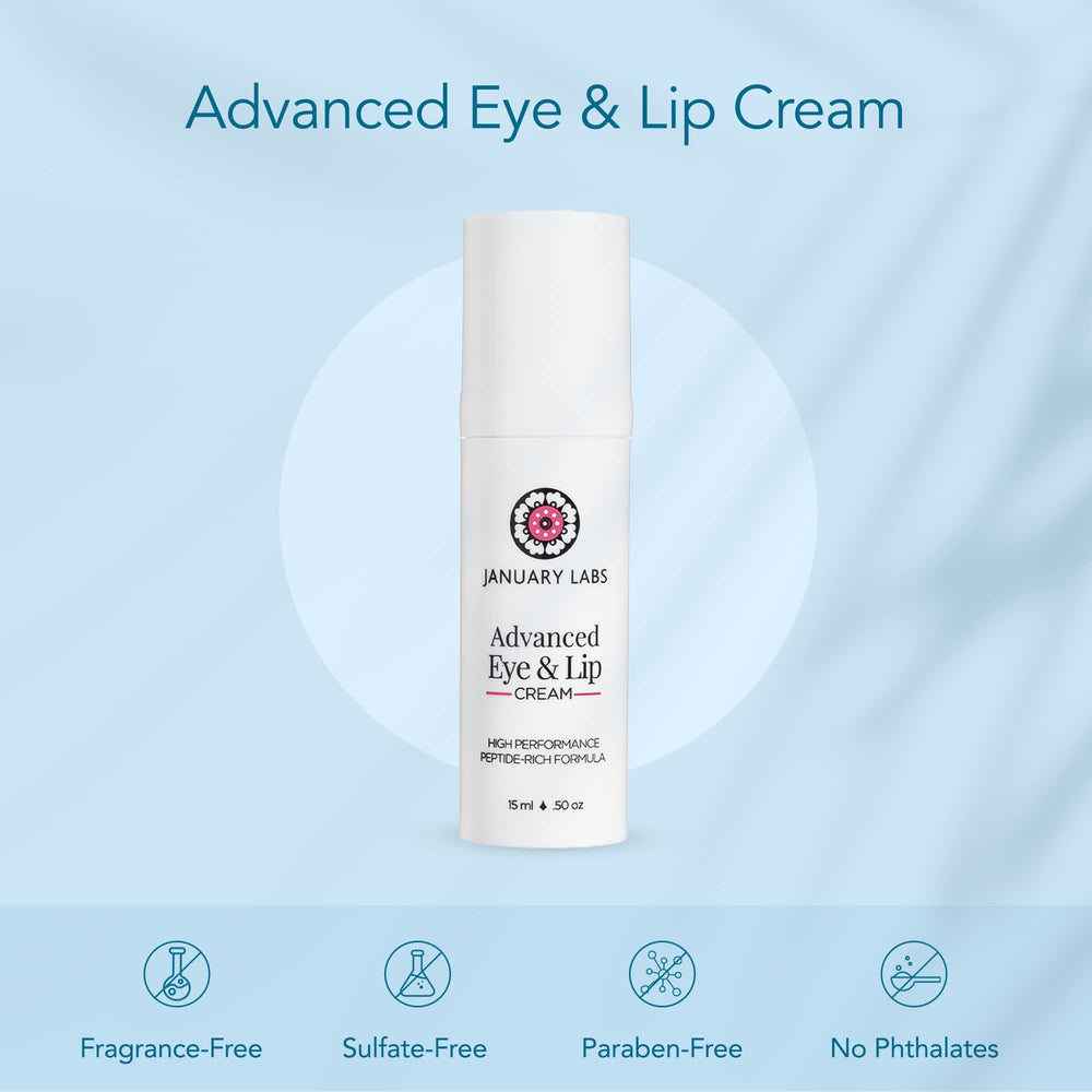 Lips and surrounding skin close-up emphasizing hydration and wrinkle refinement.