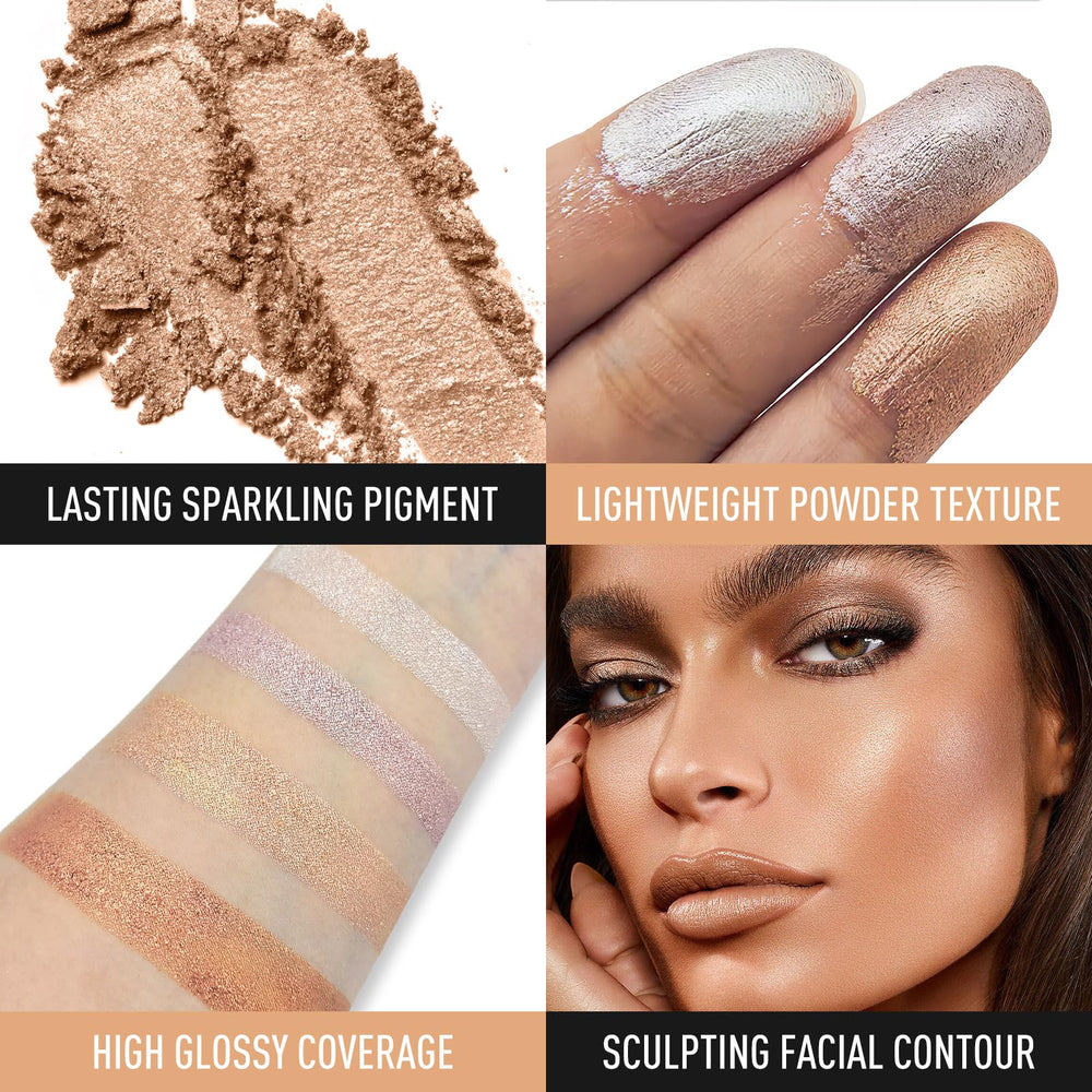 Janwana highlighter palette Pearlescent face provides natural daily glow