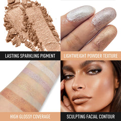 Janwana highlighter palette Pearlescent face provides natural daily glow