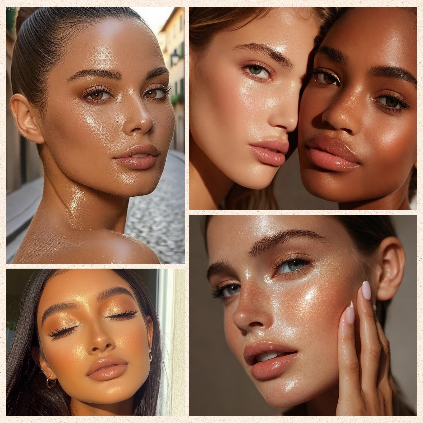 Janwana highlighter palette Travel compact for on-the-go touch-ups